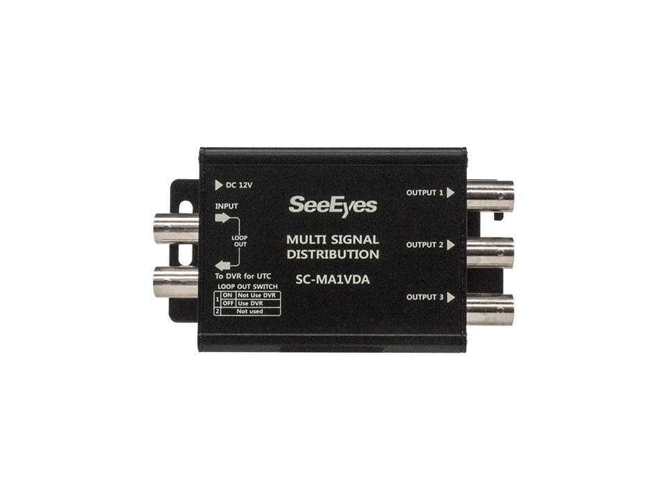 4-fach Signalverteiler, HD-TVI, AHD, HD-CVI und analoge Signalübertragung, Signalverstärkung – SC-MA1VDA