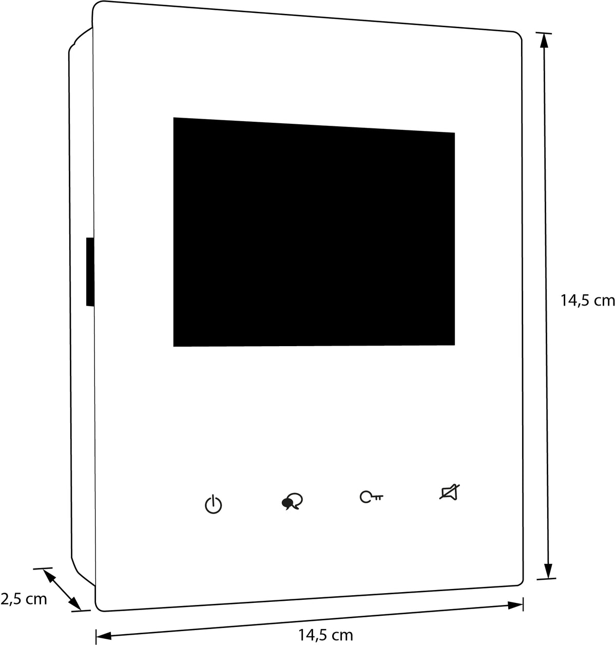 BALTER JUNO 4.3" Videostation, Touchscreen Bildschirm, 2-Draht BUS Technologie, Plexiglas, Interkom, microSD-Slot, Weiß – JUN