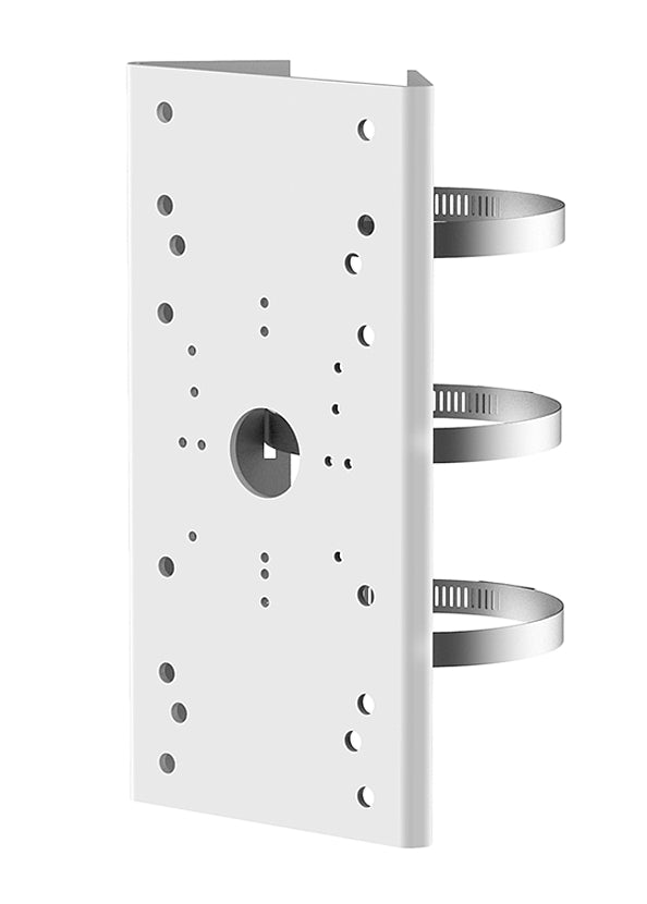 Masthalterung aus Aluminium mit Edelstahl-Spannbändern, Weiß – NAC-DP402VPM