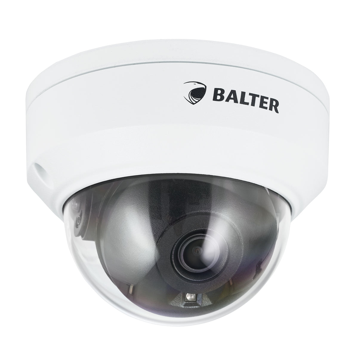 BALTER X ECO Vandalensichere IP Dome-Kamera mit 8.0MP, 2.8mm, Nachtsicht 30m, WDR 120dB, VCA, Privatzonen, PoE/12V DC, IK10,