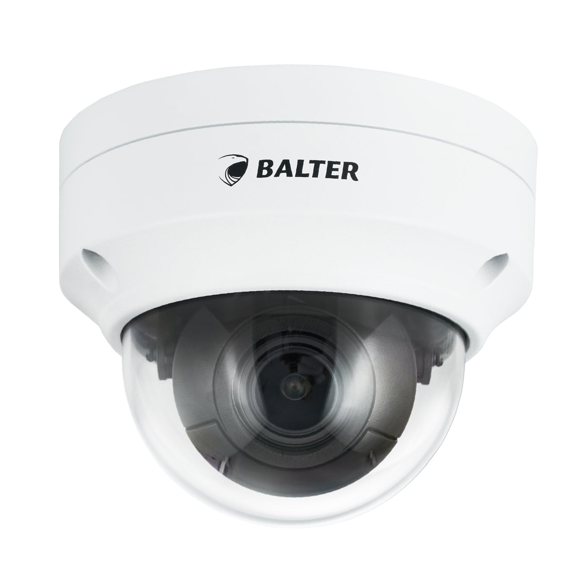 BALTER X ECO Vandalensichere IP Dome-Kamera mit 5.0MP, 2.8-12mm Motorzoom, AutoFocus, Nachtsicht 40m, WDR 120dB, VCA, Privatz