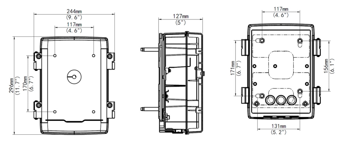BALTER X Anschlussdose / Junction Box für PTZ-Kamera Wandhalterungen – BCC-A23JB-PTZ
