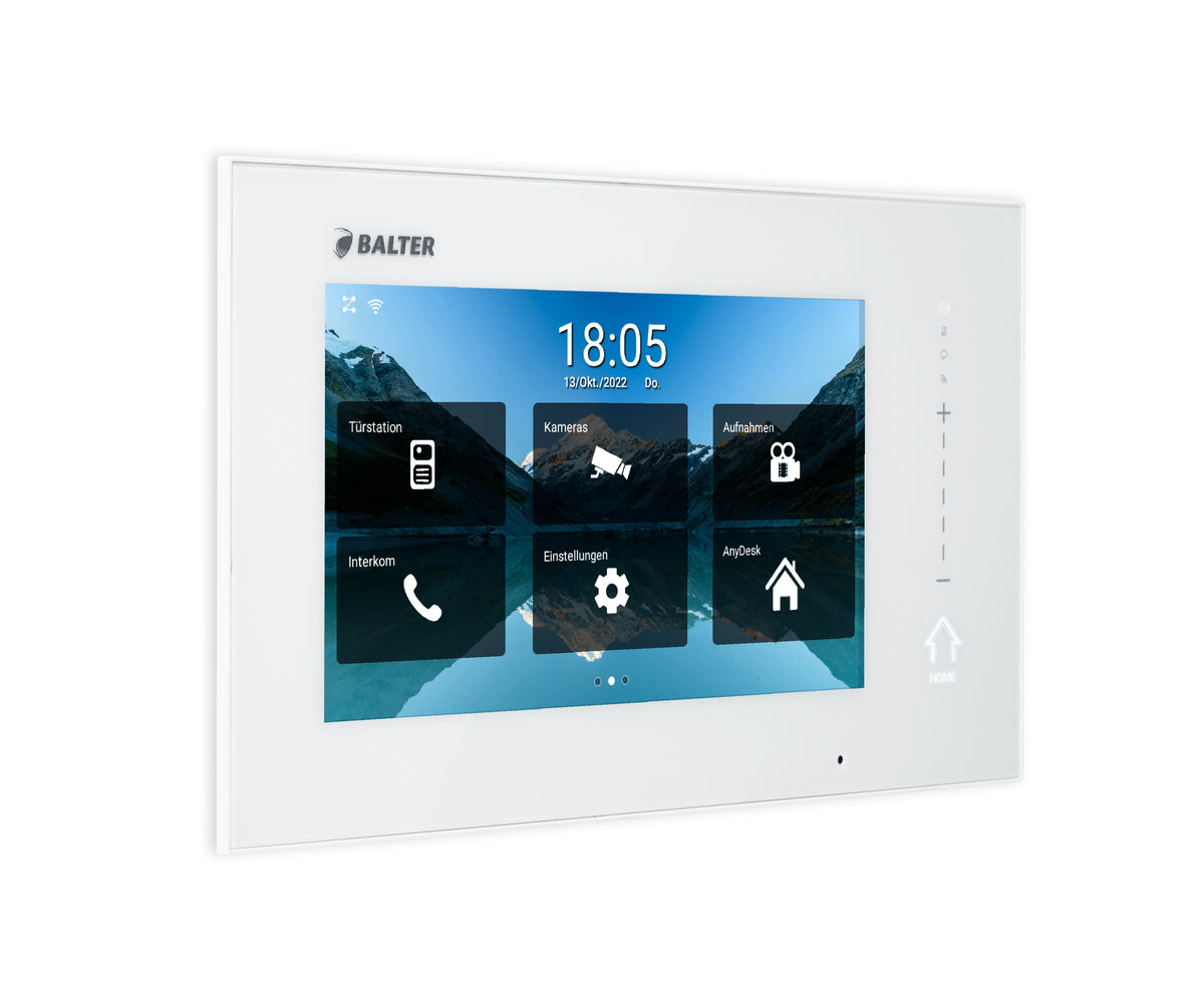 BALTER ERA HD-Monitor mit 7 Zoll IP Touchscreen-Bildschirm, IP über 2-Draht BUS, WiFi + Cloud Anbindung, HD-Bildschirm, Kapaz