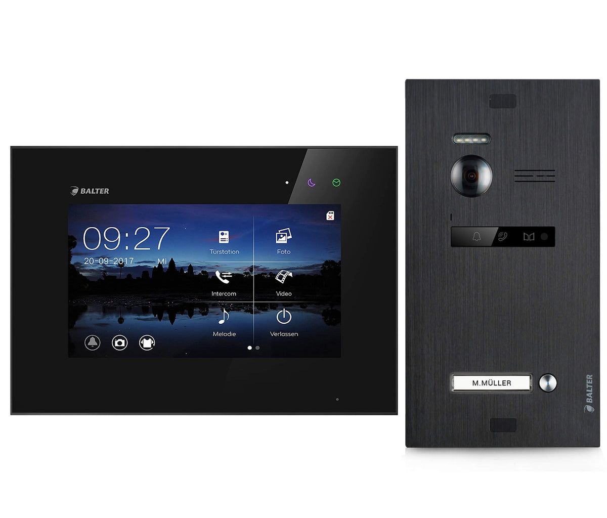 BALTER EVO 2-Draht BUS Komplettsystem – EVO-KIT-ALL-BLACK-1FAM
