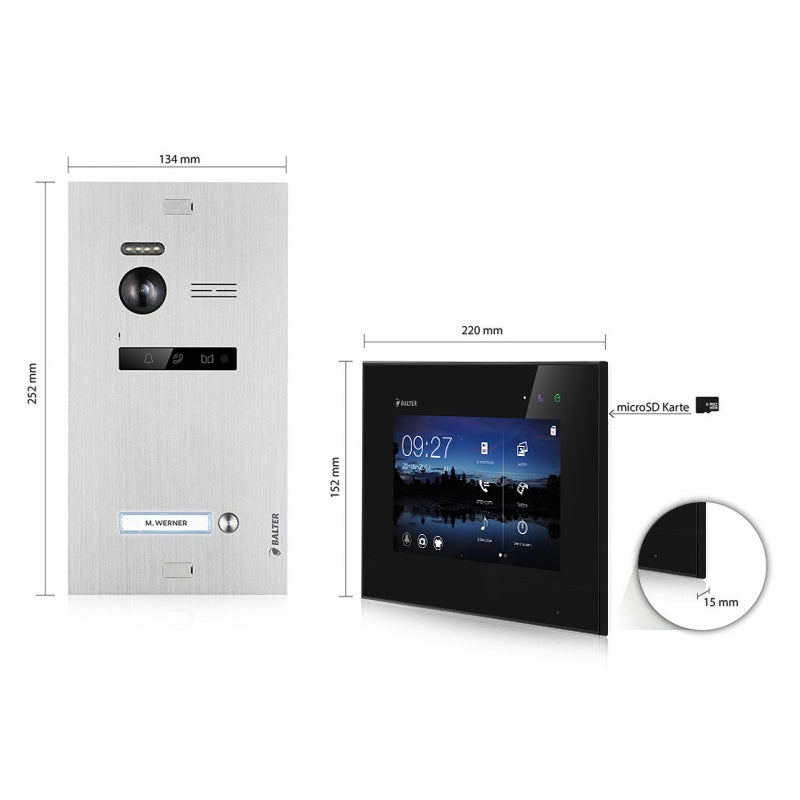 BALTER EVO 7-Zoll Wi-Fi Videostation – EVO-7M-WIFI-BLACK