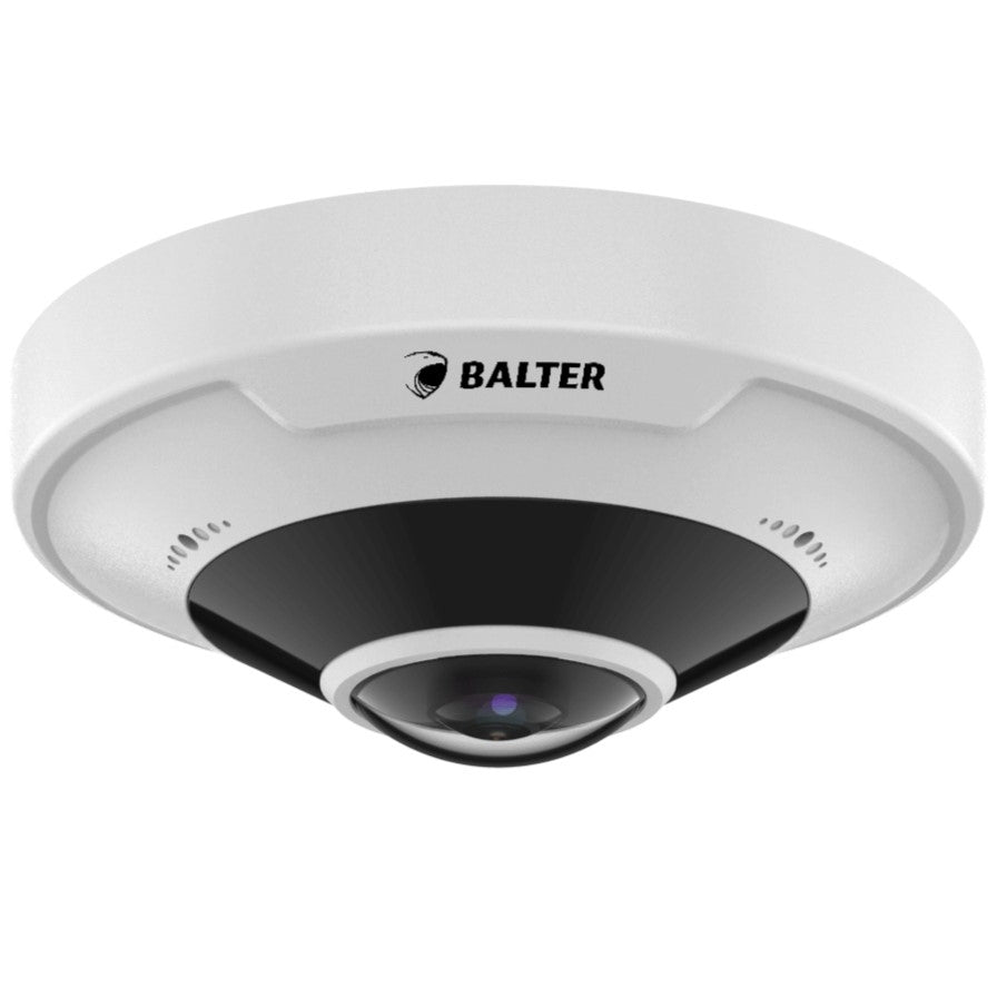 BALTER X ECO IP Fisheye Kamera mit 12.0MP, 360° Panorama Kamerawinkel, 4000x3000p, Nachtsicht 10m, WDR 120dB, Ultra H.265, Mi
