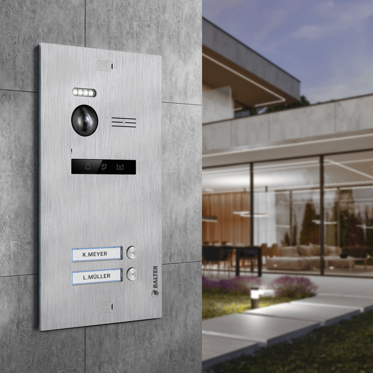 BALTER EVO HD 2-Draht IP-BUS Komplettsystem – EVO-HD-KIT-2FAM-WIFI