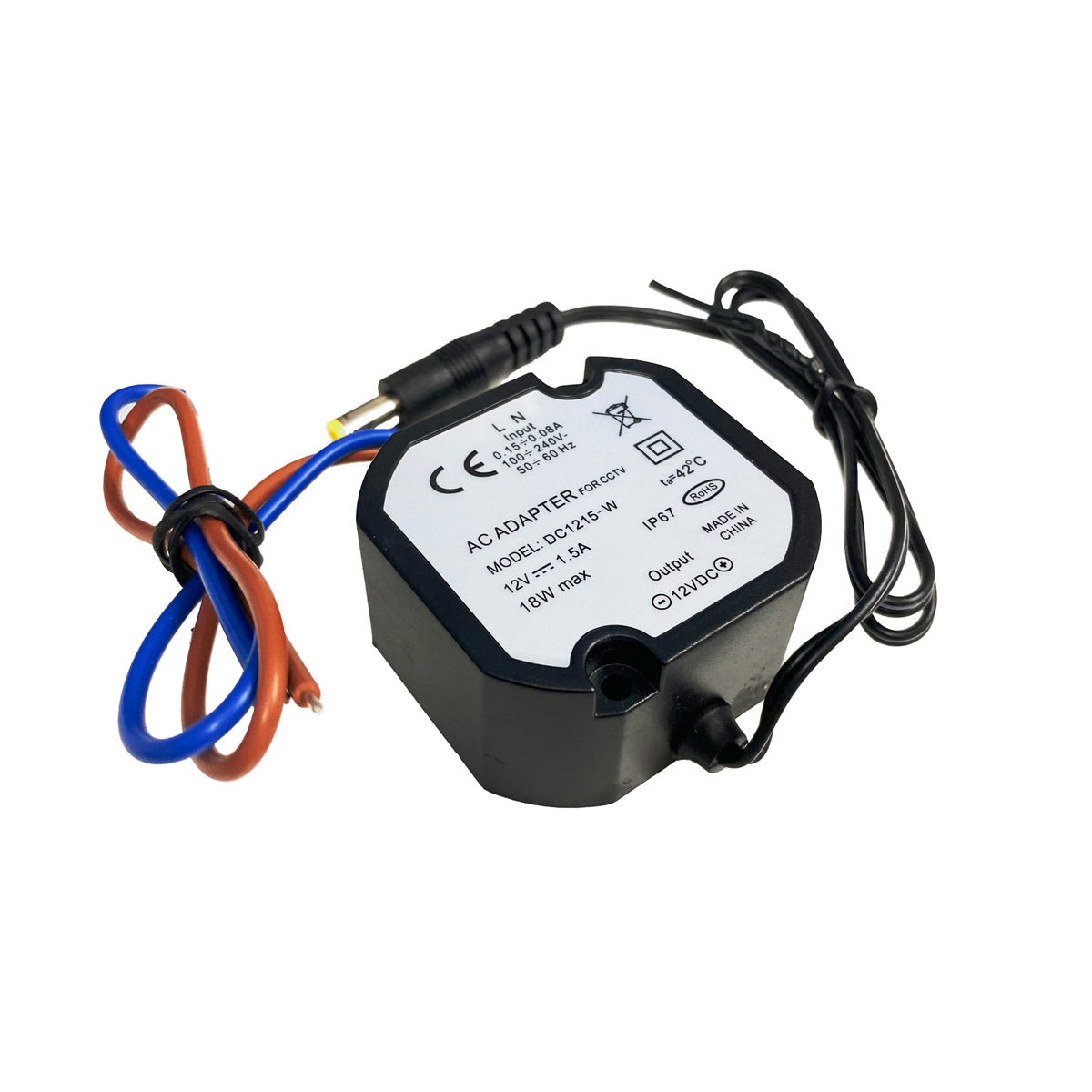 PSDC Stecker-Netzteil für eine Kamera, 12V DC 1,5Ah (18 Watt) – PSDC1215