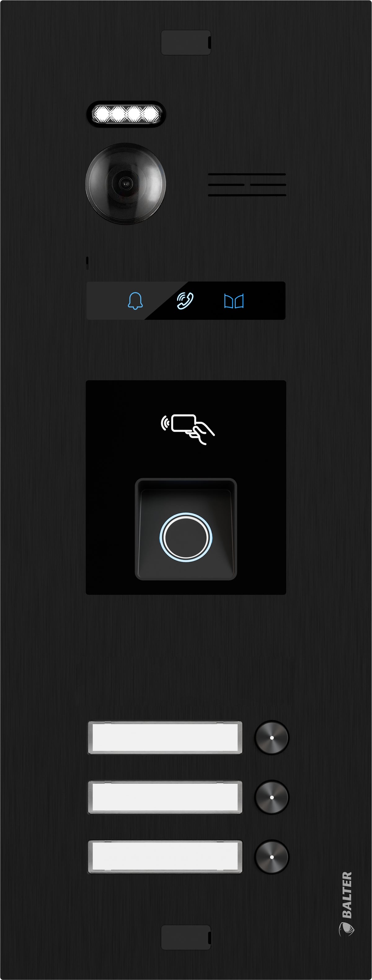 BALTER EVO HD Fingerprint IP-Türstation – EVO-HD-BLACK-FN-3FAM