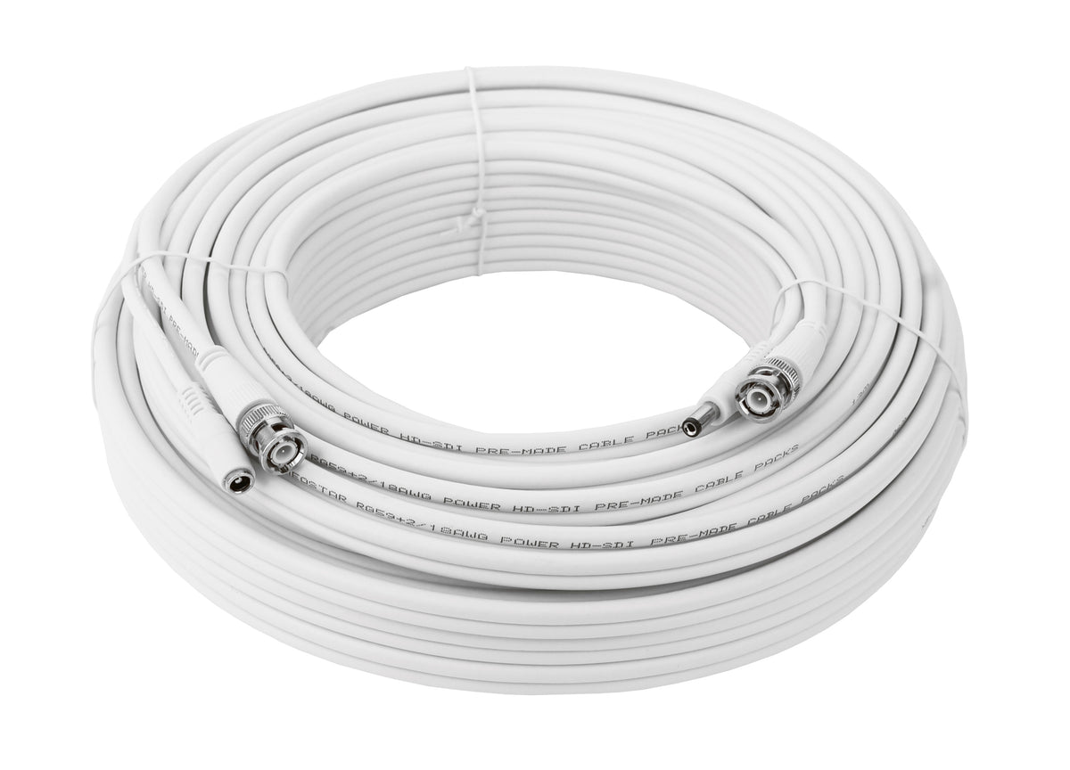 30 Meter Kombikabel (Video/Strom) für Analog / HD-SDI / HD-TVI / Analog HD, RG59, 75 Ohm – Koax30