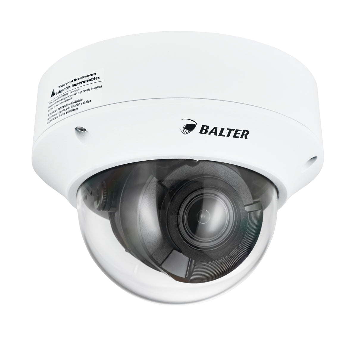 BALTER X PRO NightHawk Vandalensichere IP Dome-Kamera mit 5.0MP Auflösung, 2.7-13.5mm AF Motorzoom, Nachtsicht 40m, WDR 120dB