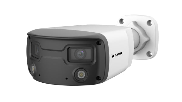 BALTER X PRO ColorHunter IP OmniView Kamera mit 8MP 4K Auflösung, 2x 4mm Ultra-Weitwinkel Objektiv, 180° Weitwinkel (horizont