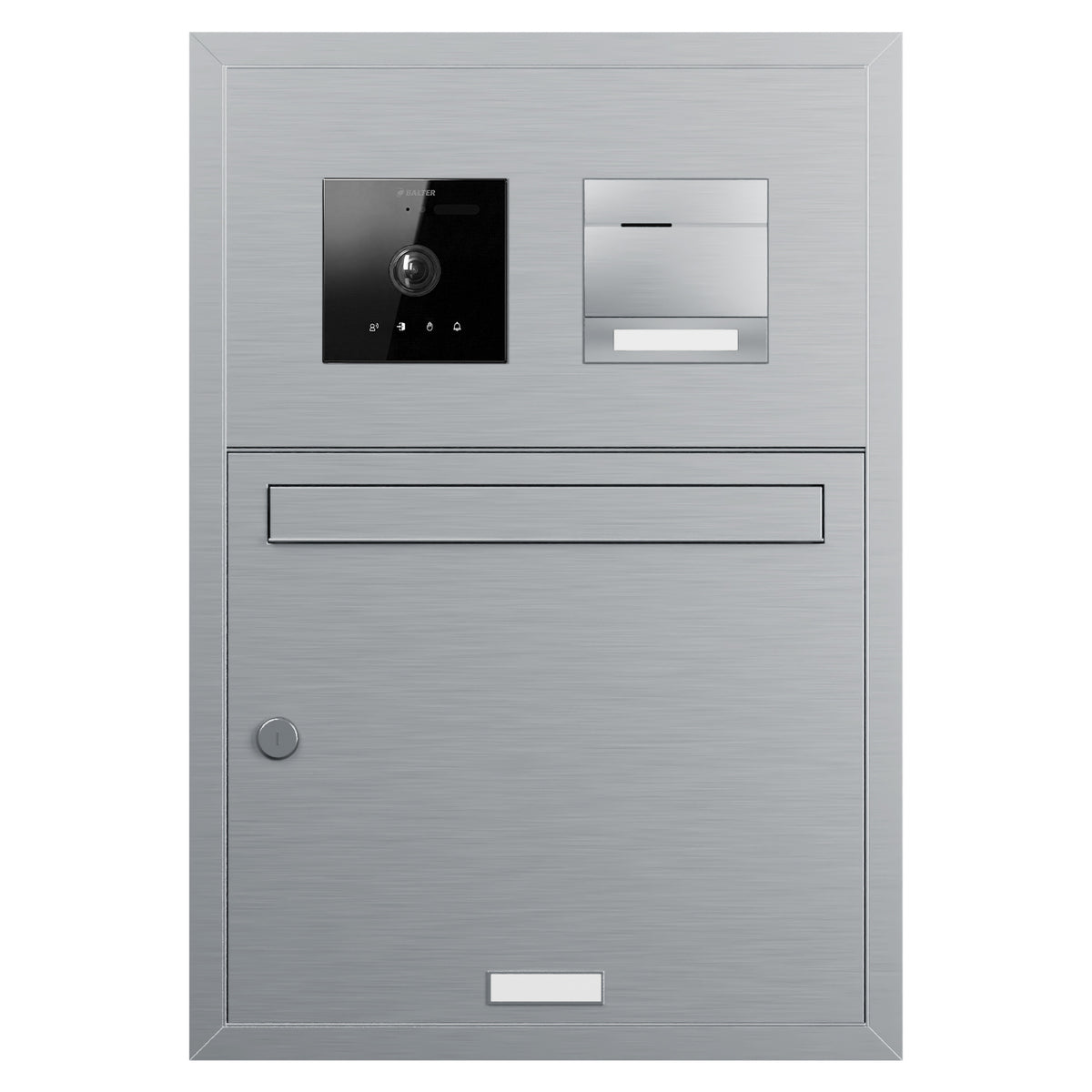 BALTER Unterputzbriefkasten für 1 Einheit, integrierte EVO-HD-PRO-Module: Kameramodul und Audiomodul mit 1 Ruftaste, Video-Tü