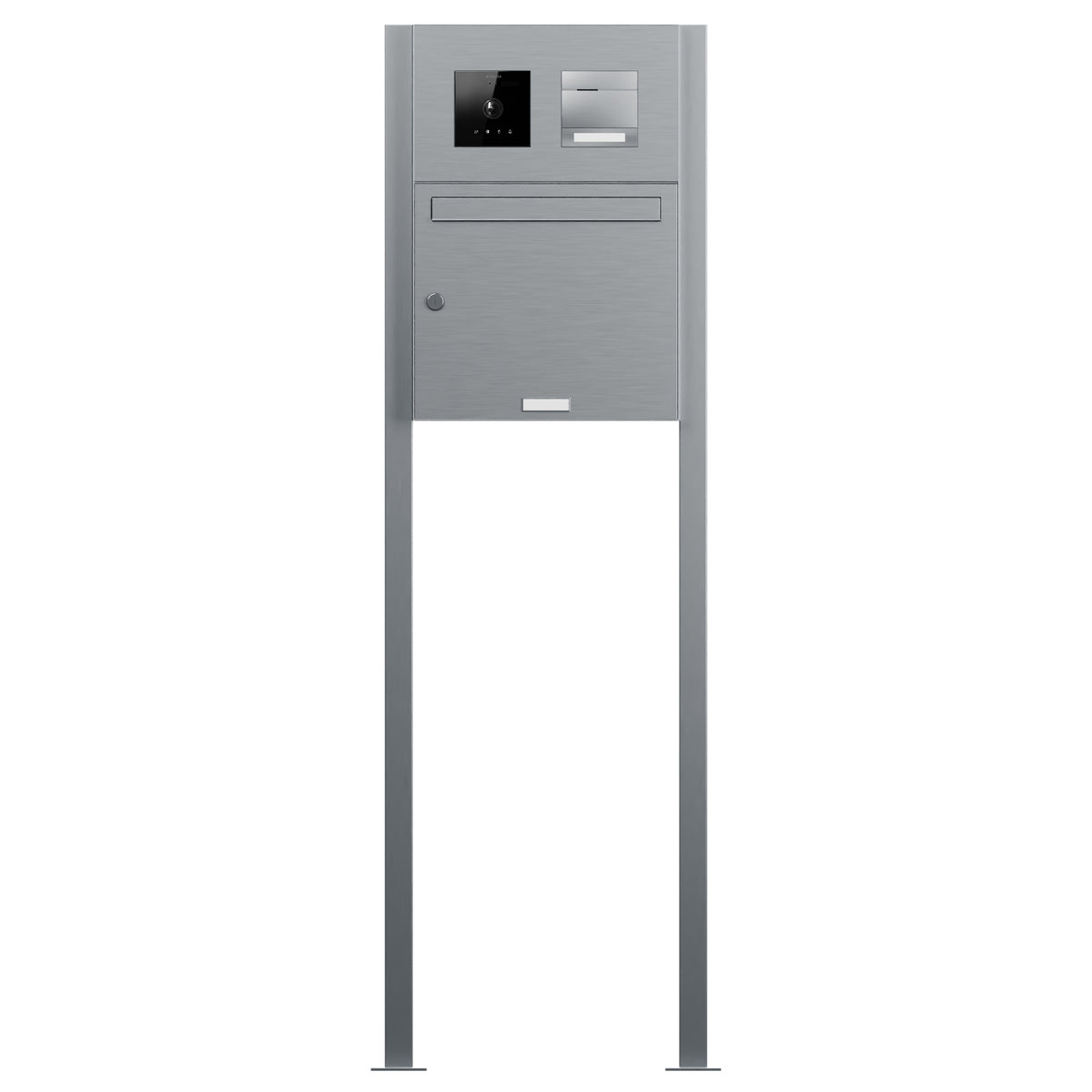 BALTER Standbriefkasten mit offenen Standfüßen für 1 Einheit, integrierte EVO-HD-PRO-Module: Kameramodul und Audiomodul mit 1