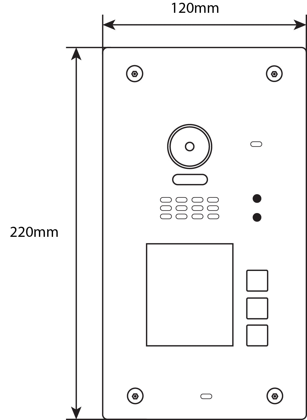 BALTER EVIDA RFID Edelstahl-Türstation – SILVER-3B BUS