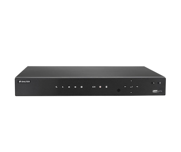 BALTER 16+8-Kanal Hybrid HD-TVI/AHD/CVI + IP Videorekorder, H.264, 5MP / 4MP, Audio, P2P, Balter CMS, HDMI 4K, 12V DC – BHR-4