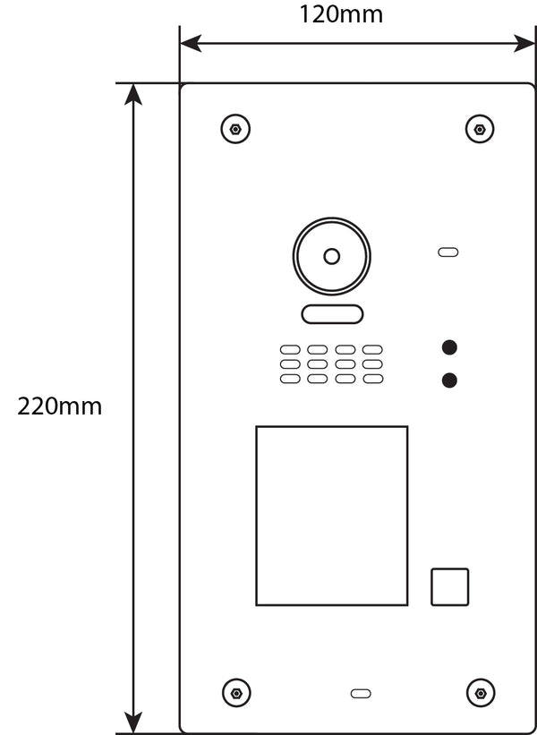 BALTER EVIDA RFID Edelstahl-Türstation – SILVER-1B-AP BUS