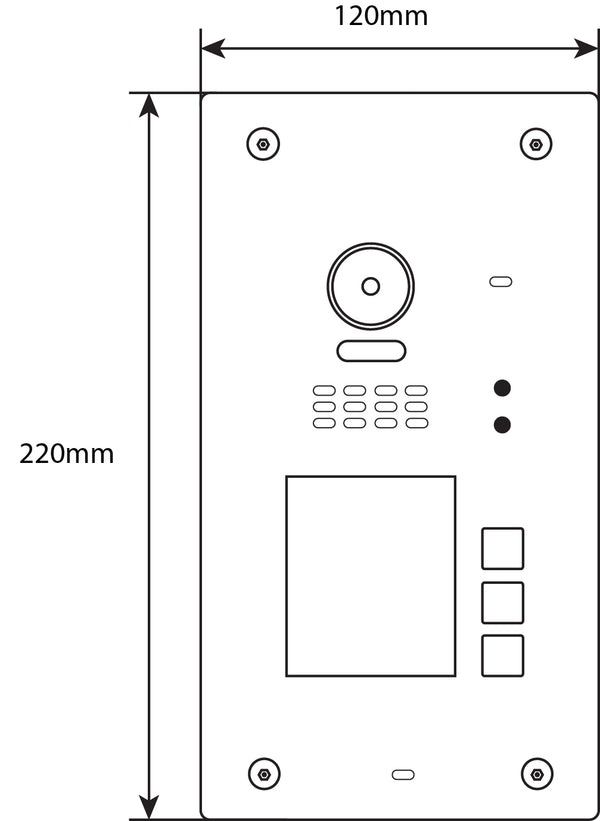 BALTER EVIDA RFID Edelstahl-Türstation – SILVER-3B-AP BUS