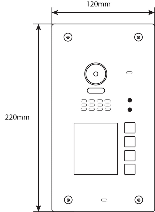 BALTER EVIDA RFID Edelstahl-Türstation – SILVER-4B-AP BUS
