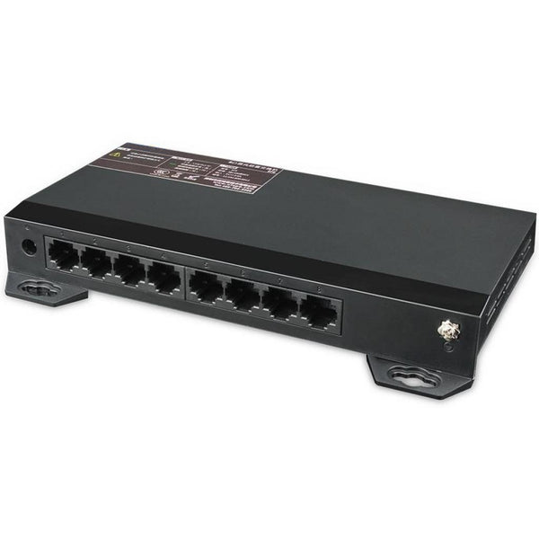 8x Port Netzwerk Gigabit Switch, 16Gbps Kapazität, Unmanaged, CCTV-Modus, geschirmte RJ-45 Ports, Lüfterloses Metallgehäuse –