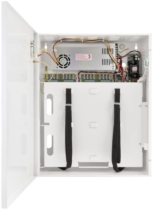 Puffer-Netzteilkasten für 16 Kameras und Platz für ein DVR / NVR, 264W Leistung, Platz für Akku, Überlastschutz, Metallgehäus