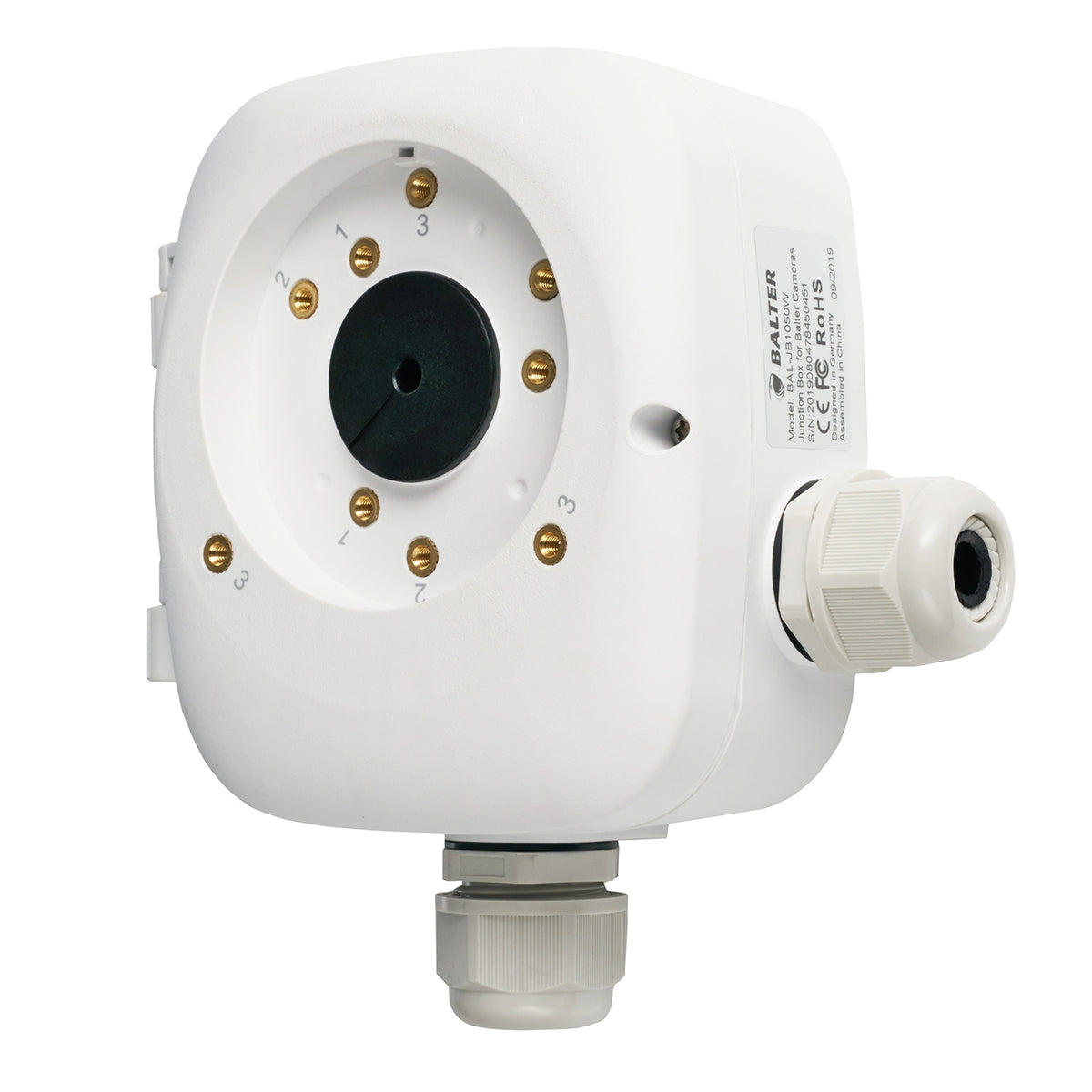 BALTER Professionelle Junction Box für Außenkameras der Balter Small Business Serie, Wandmontage geeignet, Weiß – BAL-JB1050W
