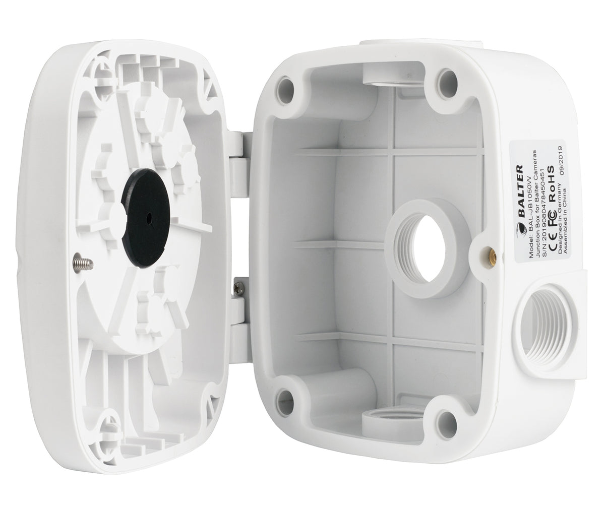 BALTER Professionelle Junction Box für Außenkameras der Balter Small Business Serie, Wandmontage geeignet, Weiß – BAL-JB1050W