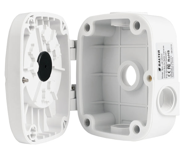 BALTER Professionelle Junction Box für Außenkameras der Balter Small Business Serie, Wandmontage geeignet, Weiß – BAL-JB1050W
