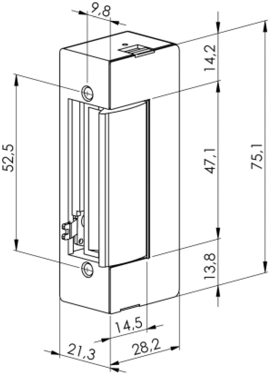 Elektrischer Türöffner - D-45.ND Tagesentriegelung E-Öffner Summer 8V - 12V – EVO-D-45ND