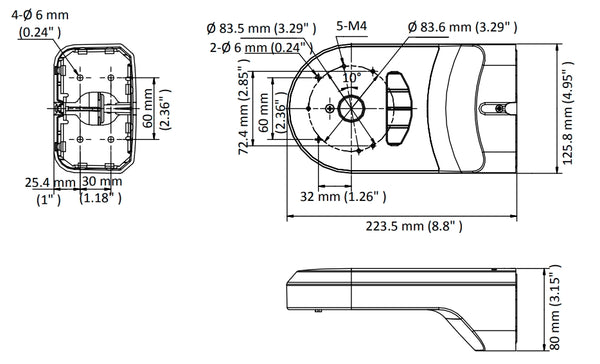 NEOSTAR Wandhalterung für die mini PTZ-Kamera NTI-ST4104IR-PTZ-WIFI – NAC-C10WM