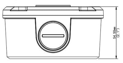 BALTER X Kleine Anschlussdose / Mini Junction Box für Außenkameras mit Fixbrennweite und runder Wandhalterung – BCC-A16JB