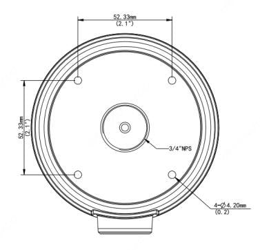 BALTER X Kleine Anschlussdose / Mini Junction Box für Außenkameras mit Fixbrennweite und runder Wandhalterung – BCC-A16JB