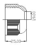 BALTER X PG Wasserdichte Verschraubung, Kunststoff, NPT 3/4" für Anschlussdosen – BCC-A07WJ