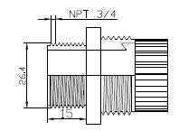 BALTER X PG Wasserdichte Verschraubung, Kunststoff, NPT 3/4" für Anschlussdosen – BCC-A07WJ