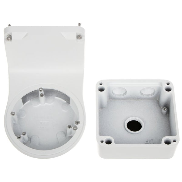 BALTER X Wandhalterung mit Anschlussdose / Junction Box für mini Dome-Kameras, Aluminium, Weiß – BCC-A03WMJB