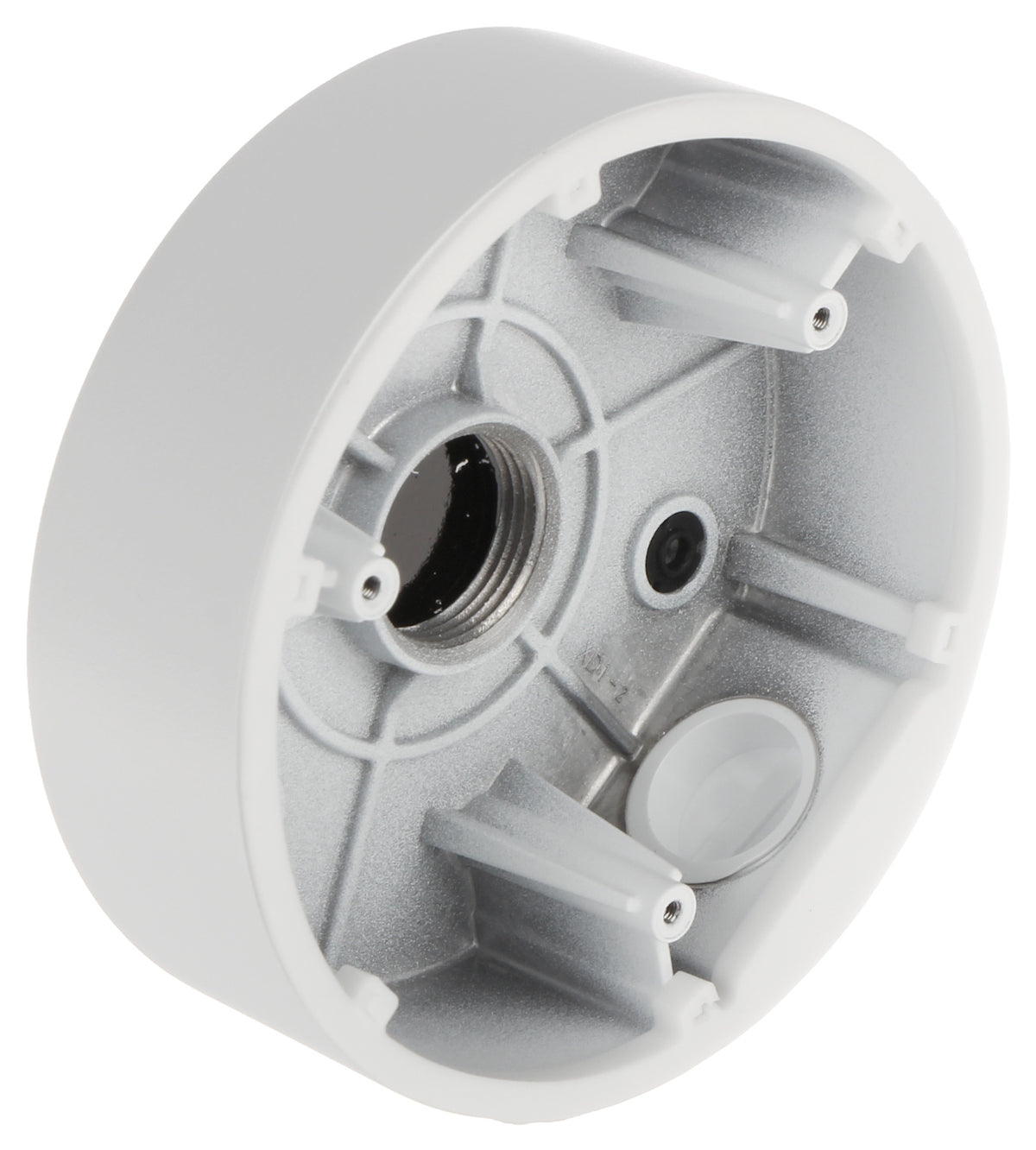 BALTER X  Anschlussdose / Junction Box für ECO mini Eyeball Kameras mit Fixbrennweite, D117 x 36 mm, Aluminium, Weiß – BCC-A2