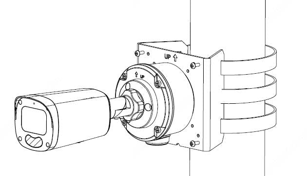 BALTER X Masthalterung für Außenkameras, Junction Boxen und PTZ-Kameras, 127 x 136 x 62.5 mm, Aluminium, Weiß – BCC-A22PM