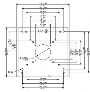 BALTER X Masthalterung für Außenkameras, Junction Boxen und PTZ-Kameras, 127 x 136 x 62.5 mm, Aluminium, Weiß – BCC-A22PM