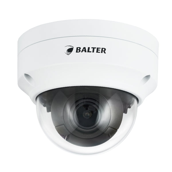 BALTER X ECO Vandalensichere IP Dome-Kamera mit 5.0MP, 2.8-12mm Motorzoom, AutoFocus, Nachtsicht 40m, WDR 120dB, VCA, Privatz
