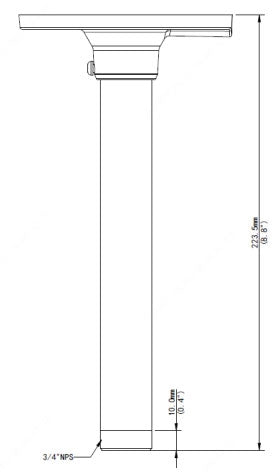 BALTER X Deckenhalterung für Dome-Kameras, Inneneinsatz, D110 x 223.50 mm, Aluminium – BCC-A05CM