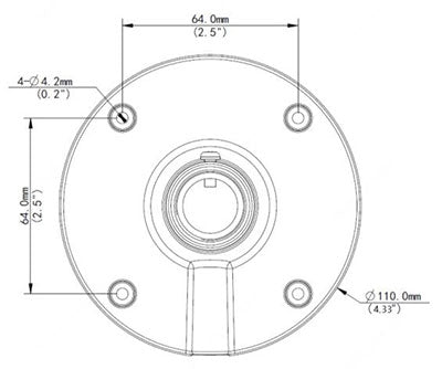 BALTER X Deckenhalterung für Dome-Kameras, Inneneinsatz, D110 x 223.50 mm, Aluminium – BCC-A05CM