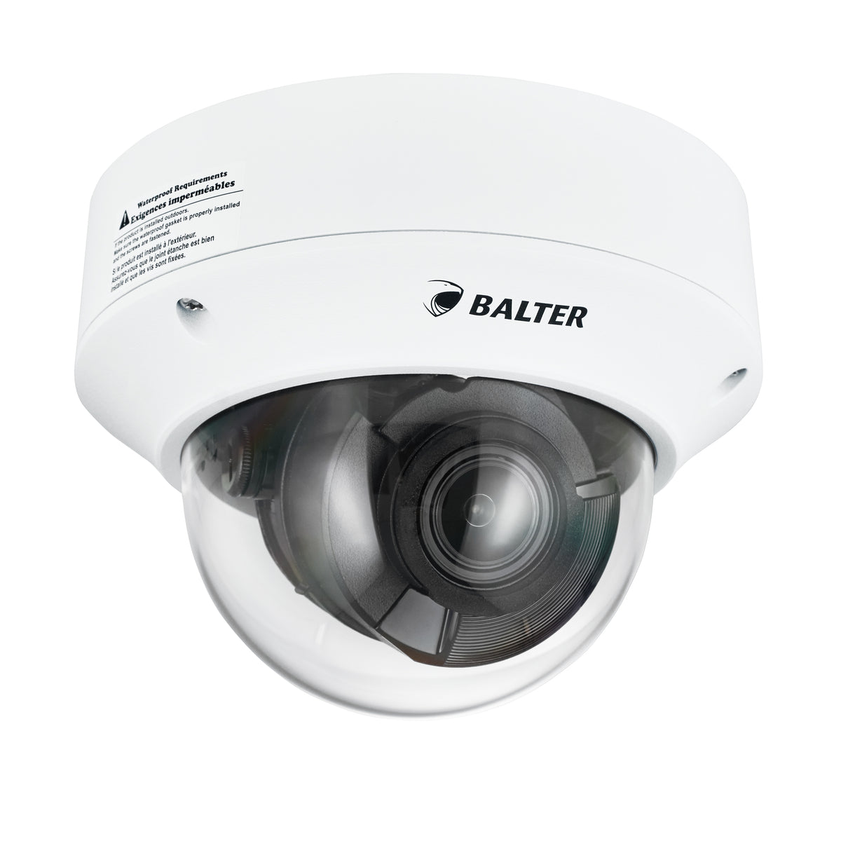 BALTER X PRO NightHawk Vandalensichere IP Dome-Kamera mit 8.0MP, 2.8-12mm Motorzoom, AutoFocus, Nachtsicht 40m, Ultra Low Lig