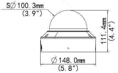 BALTER X PRO NightHawk Vandalensichere IP Dome-Kamera mit 8.0MP, 2.8-12mm Motorzoom, AutoFocus, Nachtsicht 40m, Ultra Low Lig