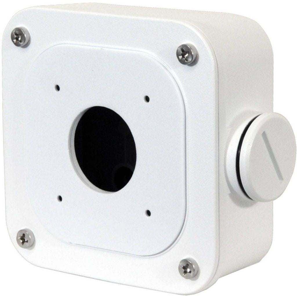 BALTER X Kleine Anschlussdose / Mini Junction Box für Außenkameras mit Fixbrennweite und rechteckiger Wandhalterung, 93 x 93 
