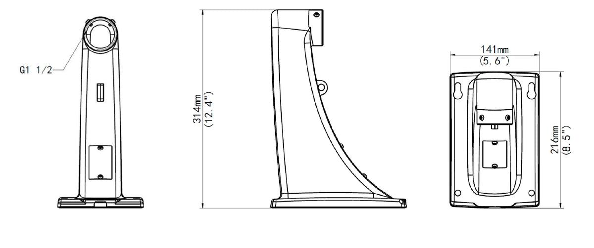 BALTER X Wandhalterung für PTZ Dome-Kamera, Innen- und Außeneinsatz, Wandmontage für PTZ-Dome-Kamera, Aluminiumlegierung,  21