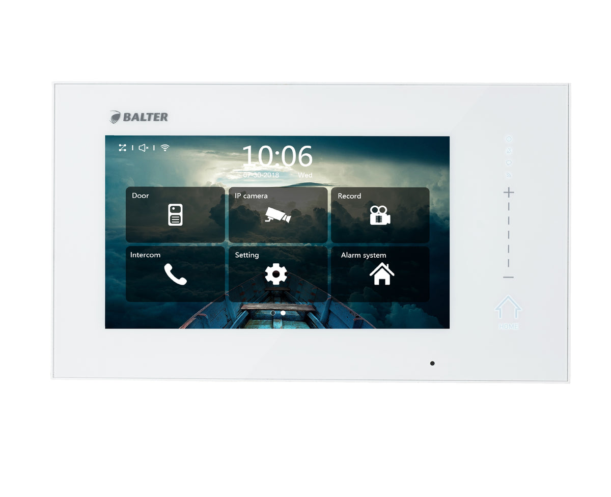 BALTER ERA HD-Monitor mit 7 Zoll IP Touchscreen-Bildschirm, IP über 2-Draht BUS, WiFi + Cloud Anbindung, HD-Bildschirm, Kapaz