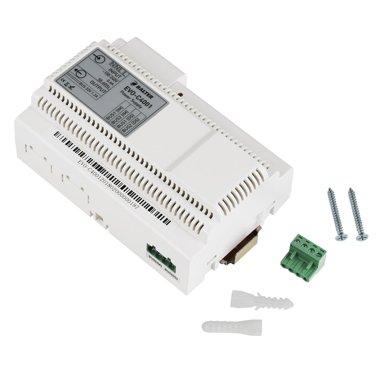 BALTER EVO Hauptstromverteiler, 2-Draht BUS Technologie, Stromversorgung für EVO Monitore und Türstationen – EVO-C4001