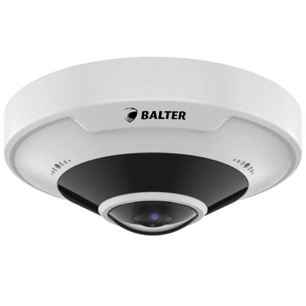 BALTER X ECO IP Fisheye Kamera mit 12.0MP, 360° Panorama Kamerawinkel, 4000x3000p, Nachtsicht 10m, WDR 120dB, Ultra H.265, Mi