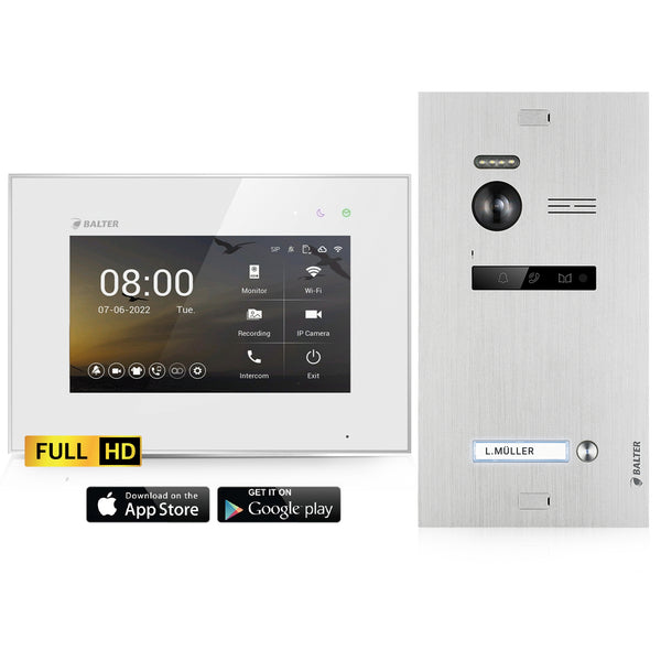 BALTER EVO HD 2-Draht IP-BUS Komplettsystem – EVO-HD-KIT-1FAM-WIFI