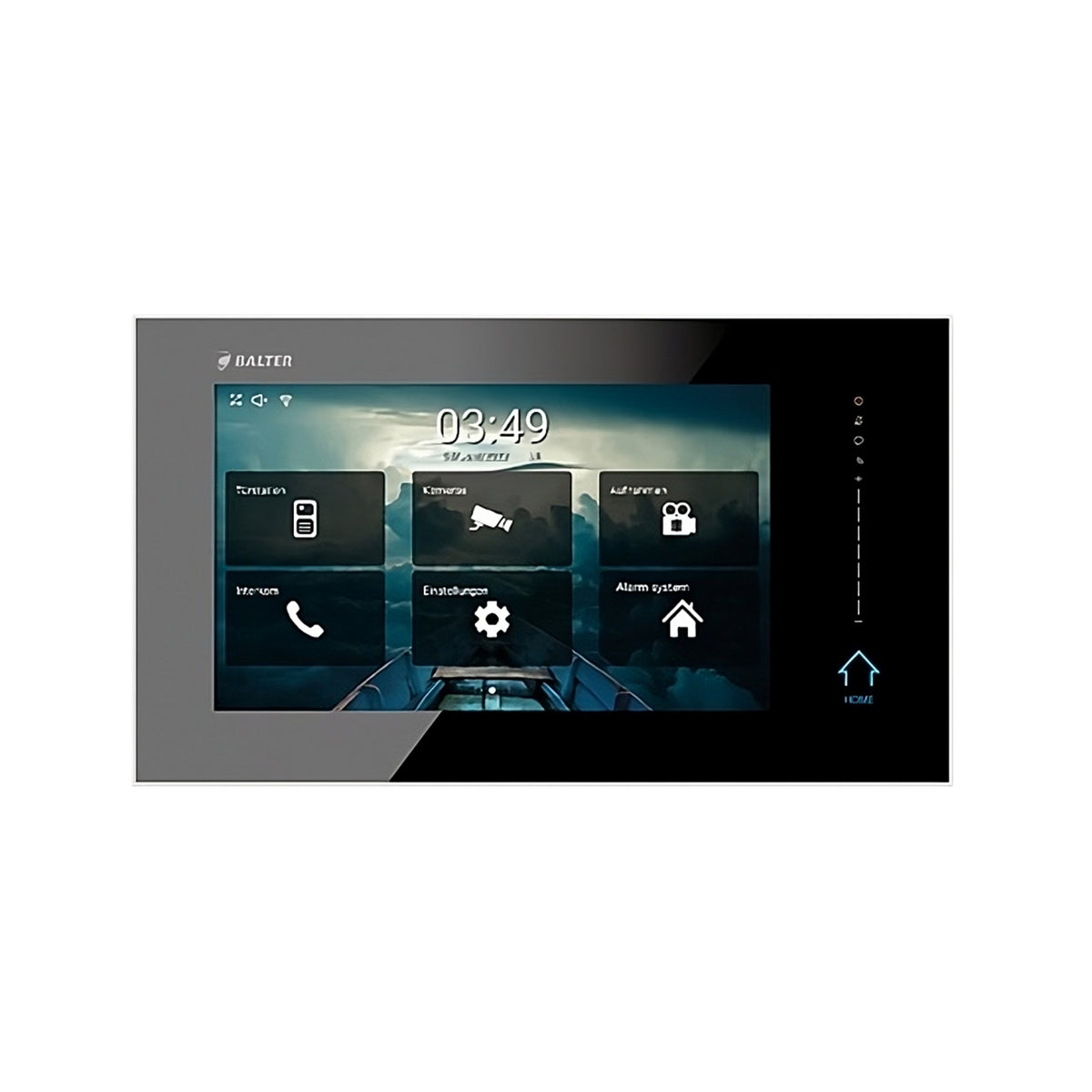 BALTER ERA HD-Monitor Black mit 7 Zoll IP Touchscreen-Bildschirm, IP über 2-Draht BUS, WiFi + Cloud Anbindung, HD-Bildschirm,